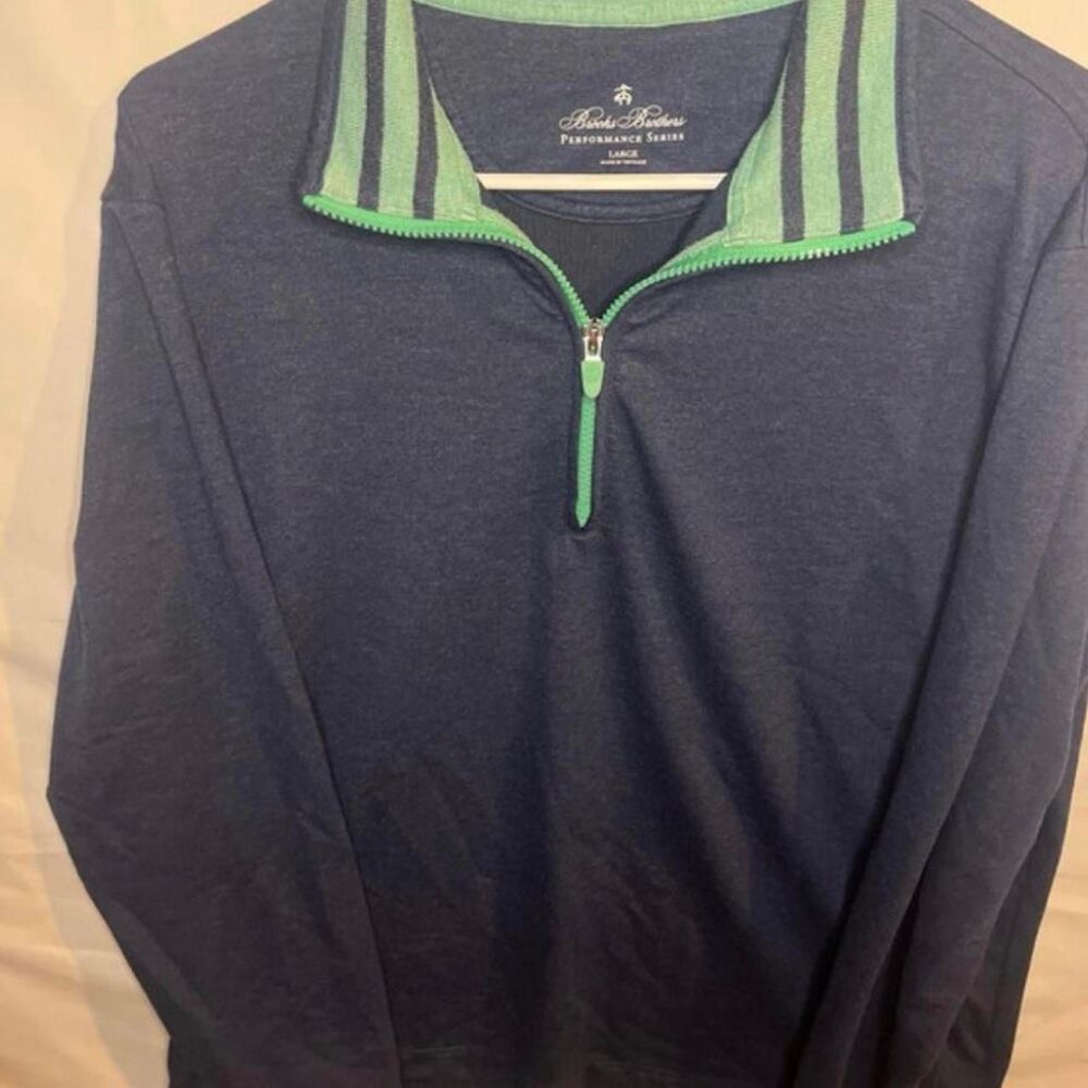 Brooks-brothers Men's Navy and Blue Sweatshirt